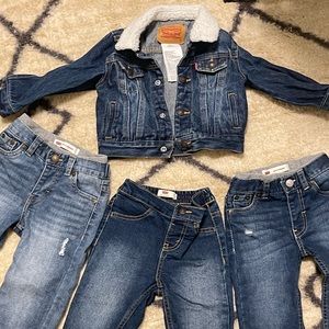 Levi’s Toddler jean jacket 18months plus 1 -12 month jeans and 2x 18 months
